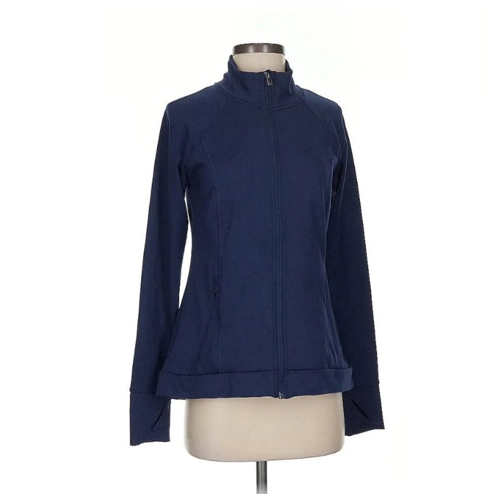 NWT Women's Full Zip Jacket - All In Motion Navy Blue Yoga Athletic Barre